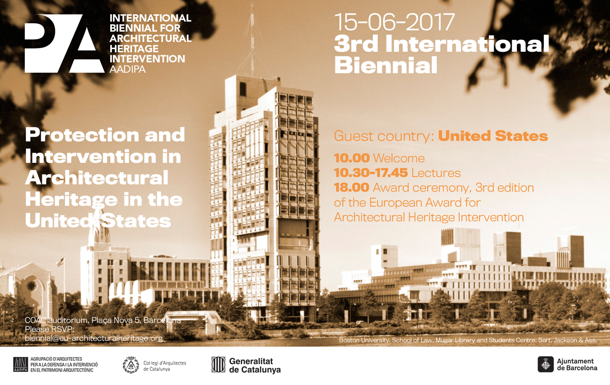 Estats Units, país convidat de la III edició de la Biennal Internacional d’Intervenció en el Patrimoni Arquitectònic AADIPA